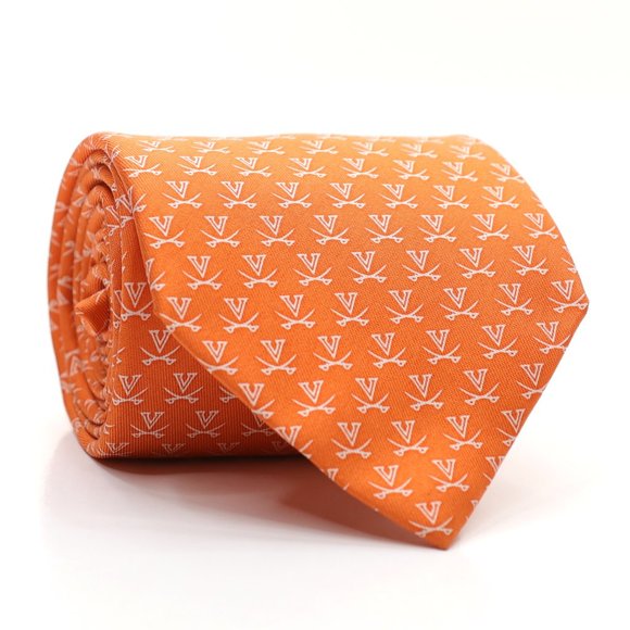 Vineyard Vines Other - Vineyard Vines 100% Silk Neck Tie University of Virginia Cavaliers Orange